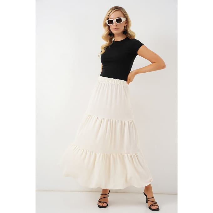 Gestructureerde Maxi Rok