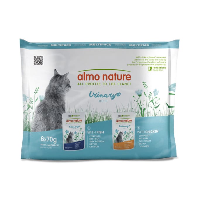 12x70g Urinary Help Vis & Kip Almo Nature Holistic Kattenvoer