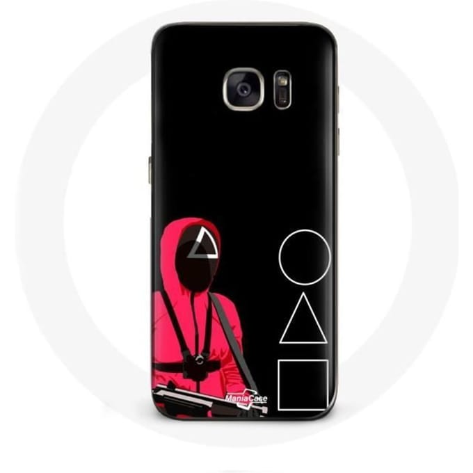 Case voor Samsung Galaxy S7 Edge Squid Game Masks Driehoek Vierkant en Cirkel