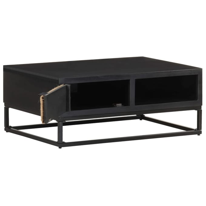 vidaXL - Salontafel - 90x60x35 - cm - massief - mangohout