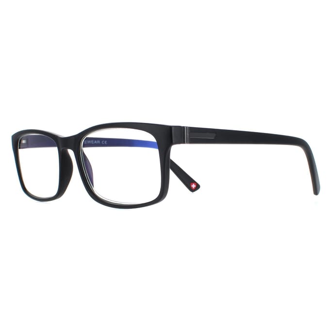Montana Leesbril BLF73 Mat Zwart Blauw Licht Blok +1,50