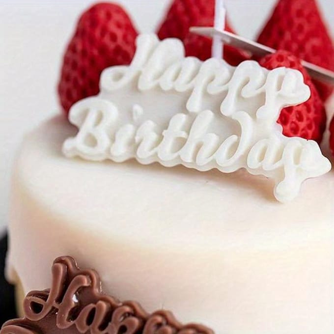 1 stuk Happy Birthday Taartvorm, Taart Bak- & Decoratiespullen one-size roze