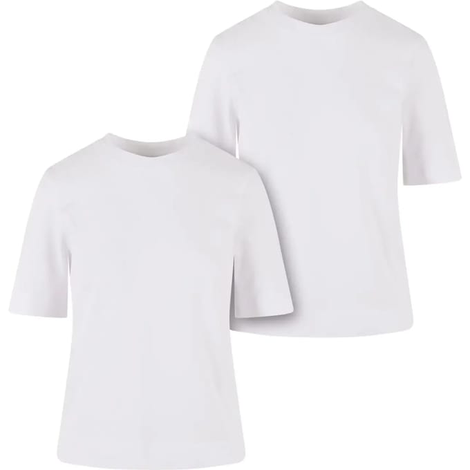 Urban Classics - Classy 2-Pack Dames T-shirt - XL - Wit/Wit