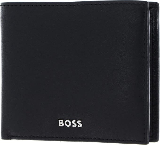 HUGO BOSS Leren Portemonnee Classic Smooth Wallet Black Zwart