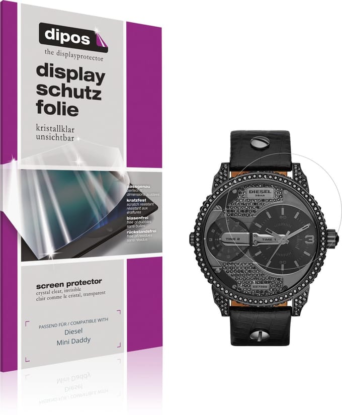 dipos – 6x Beschermfolie geschikt voor Diesel Mini Daddy | Krasbestendige & heldere Screenprotector Ultra-Thin