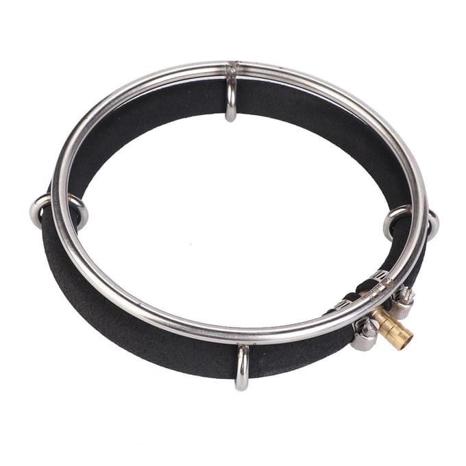 Aquarium Ronde Luchtbel Diffuser Ring Visvijver Zuurstofbeluchter(Enkele Ring Dia 15cm) black