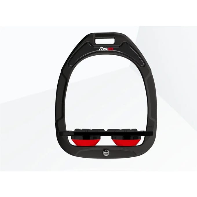 Platte Grip stijgbeugels Groen/Zwart/Rood Flex-On Green Composite