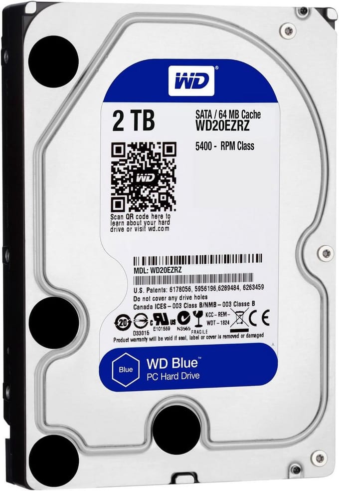 Interne Harde Schijf 2TB 3,5 inch SATA 6 Gb/s voor Desktop PC