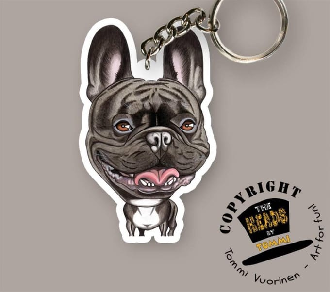 Sleutelhanger Hond Franse Bulldog