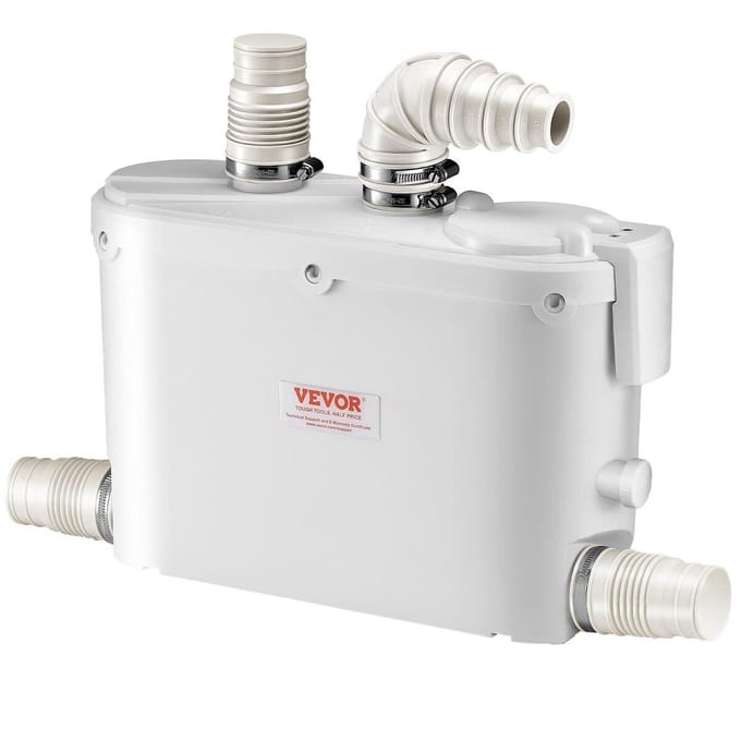 Versnipperaar Pomp 500W 29 GPM Debiet 26 ft Opvoerhoogte voor Keuken Kelder Spoelbak