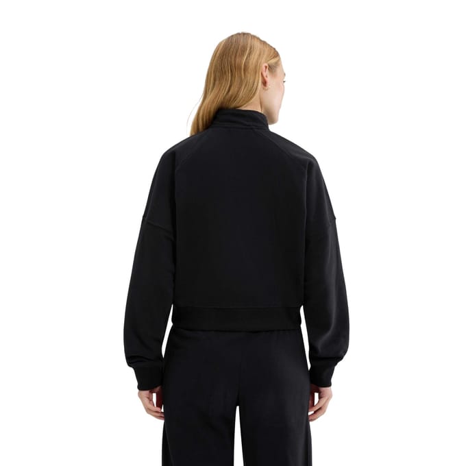 Ellesse Dames Carrera Kwart Zip Sweatshirt (Zwart)