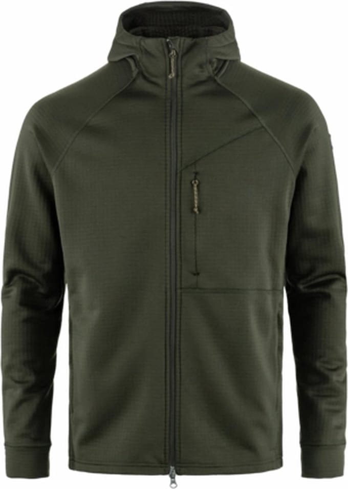 Fjällräven Abisko Grid Fleece Met Volledige Rits Groen L Man