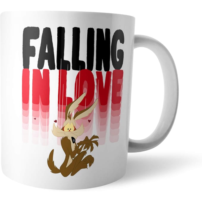 Looney Tunes Falling In Love Wile E. Coyote Mug