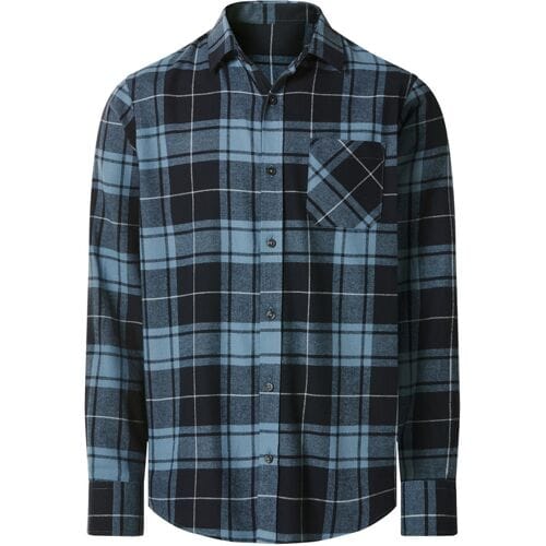ESMARA MEN Flanellen heren overhemd (marineblauw/geruit, L (41/42))