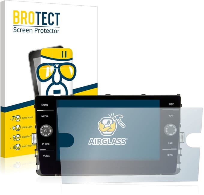 Screenprotector voor Volkswagen Polo GTI 2019 Composition Media 8" Beschermglas transparant