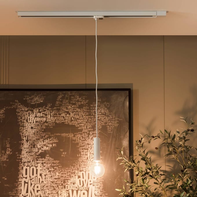 Arcchio - railverlichting - 1licht - Aluminium, polycarbonaat - H: 15 cm - E27 - wit