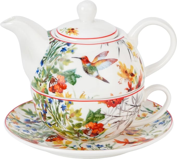 Duo Gifts - Linnea Tea for One set - Bloemen - Kolibrie
