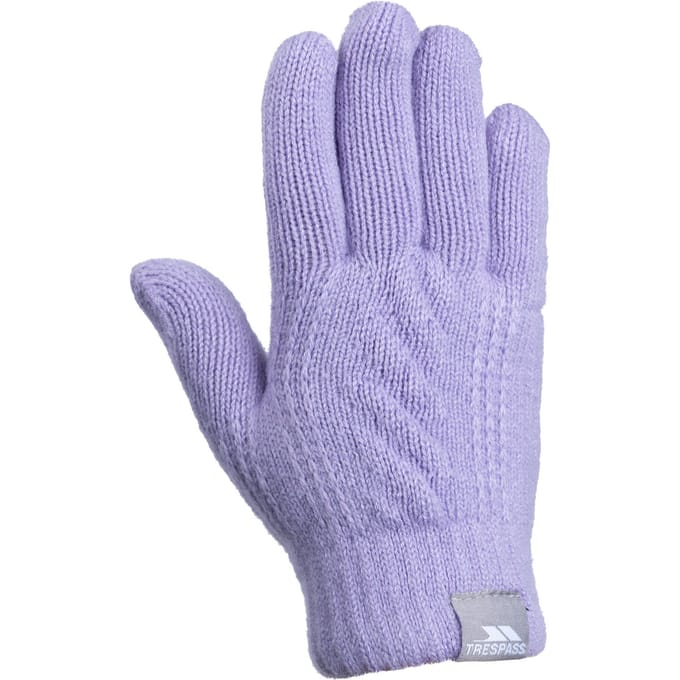 Trespass Kaybell gebreide kinderhandschoenen (Lila)