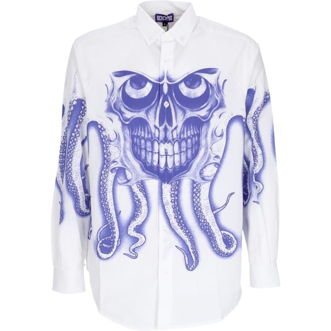 Heren shirt met lange mouwen Skull L/s shirt wit