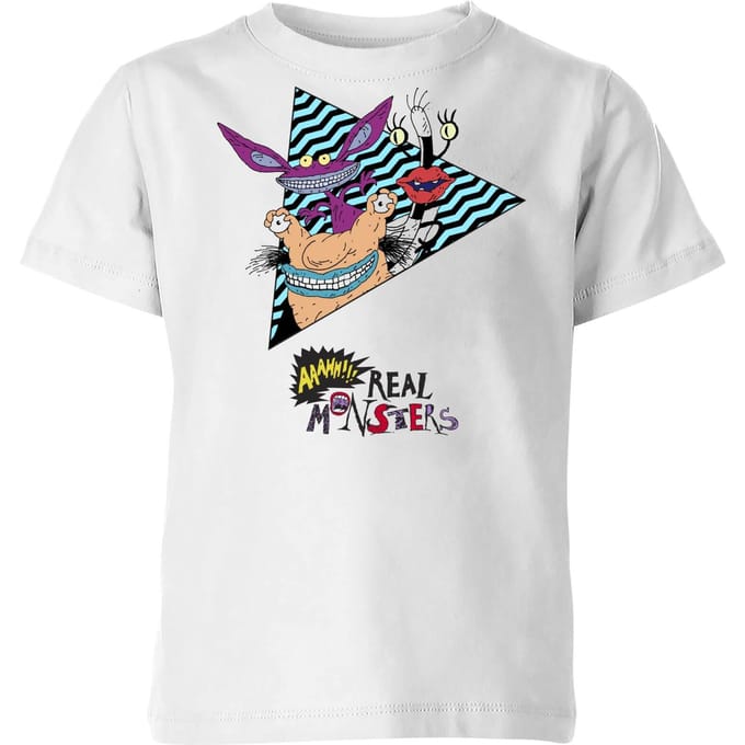 AAAHH Real Monsters Kids' T-Shirt - Wit - 98/104 (3-4 jaar)