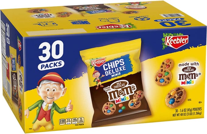 Keebler M&M Cookies - Koekjes - Bite size cookies - Amerikaanse koekjes - 30 x 45g