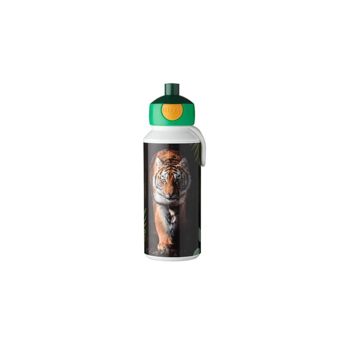 Mepal Pop-up drinkfles Campus - 400 ml - Sluit goed af - Drinkbeker voor kinderen - Wild tiger