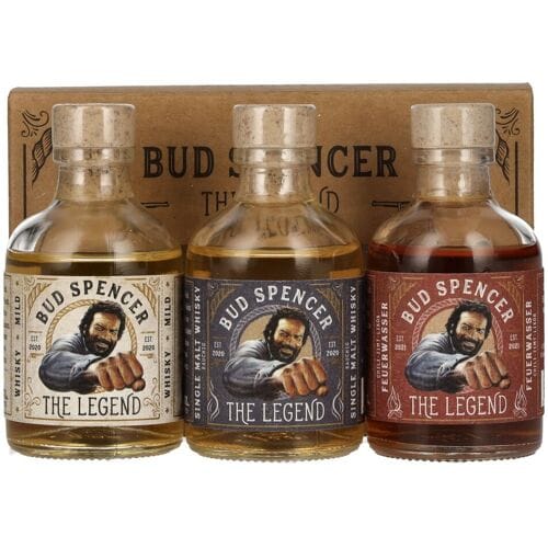 Bud Spencer THE LEGEND Miniset 42,7% Vol. 3x0,05l in geschenkverpakking