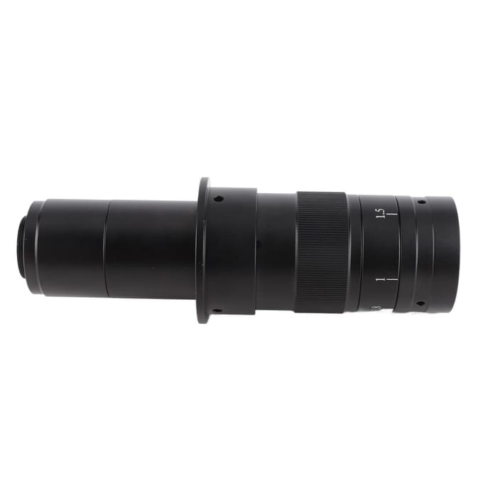 Objectif monoculaire zoom 180X, monture C 25 mm, en alliage, pour caméra de microscope vidéo industriel VGA USB black