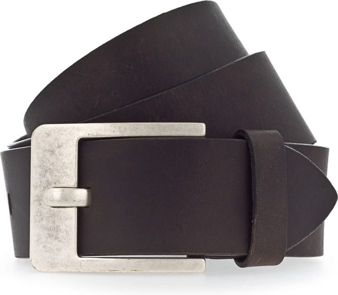 Vanzetti Leren Riem Denim Love 45mm Full Leather Belt W100 Dark Brown Bruine