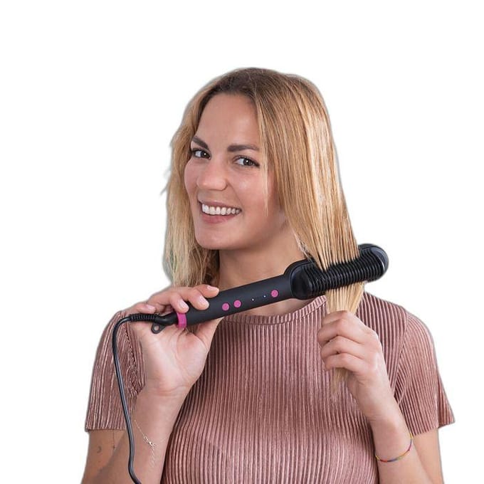 Brosse de Lissage - InnovaGoods - Cestrus - Céramique - 5 Niveaux de Température - Ergonomique zwart