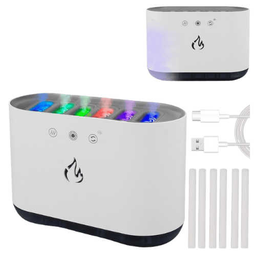 Luchtbevochtiger & Aromadiffuser met RGB LED-Verlichting – 900 ml