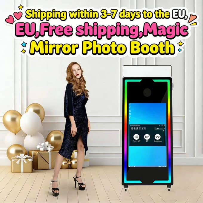 2026 Model Touchscreen Magic Mirror Fotohokje (40-inch/65-inch) – Geschikt voor Bruiloften, Feesten en Diverse Evenementen