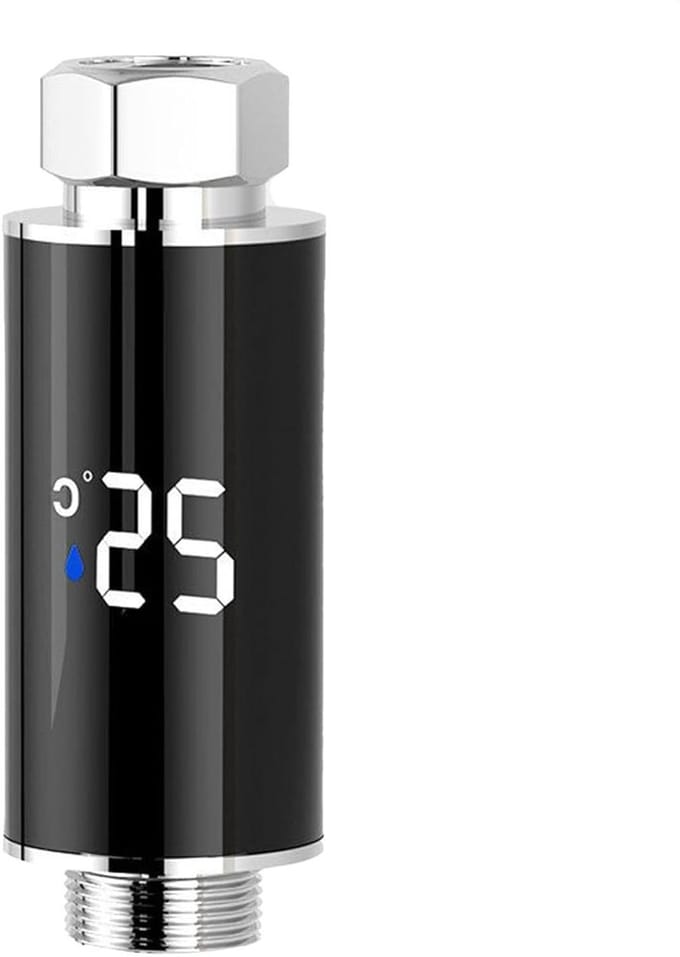 Douchetemperatuurmeter - Waterindicator - Veilig Baden - Digitaal Led-display - 9.2 cm - Zilver