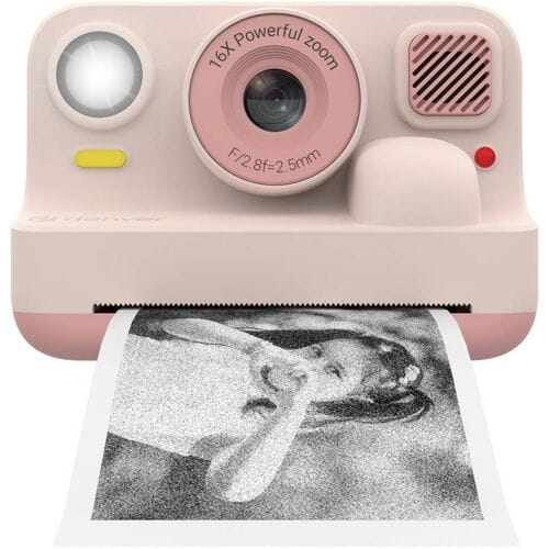 Denver Kindercamera Full HD met Printer - Selfie Camera - 48MP - Digitale Camera Kinderen - Bluetooth printer - Foto & Video - KPC1374BTRO - Roze