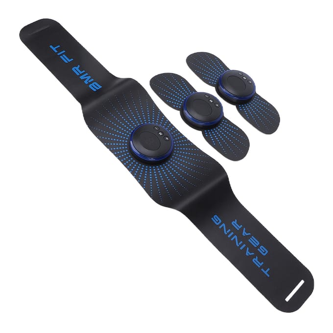 Buikspiertrainer EMS Spierversterker Stimulator Abdominaal Lichaam Arm Verstevigende Stimulerende Riem gray