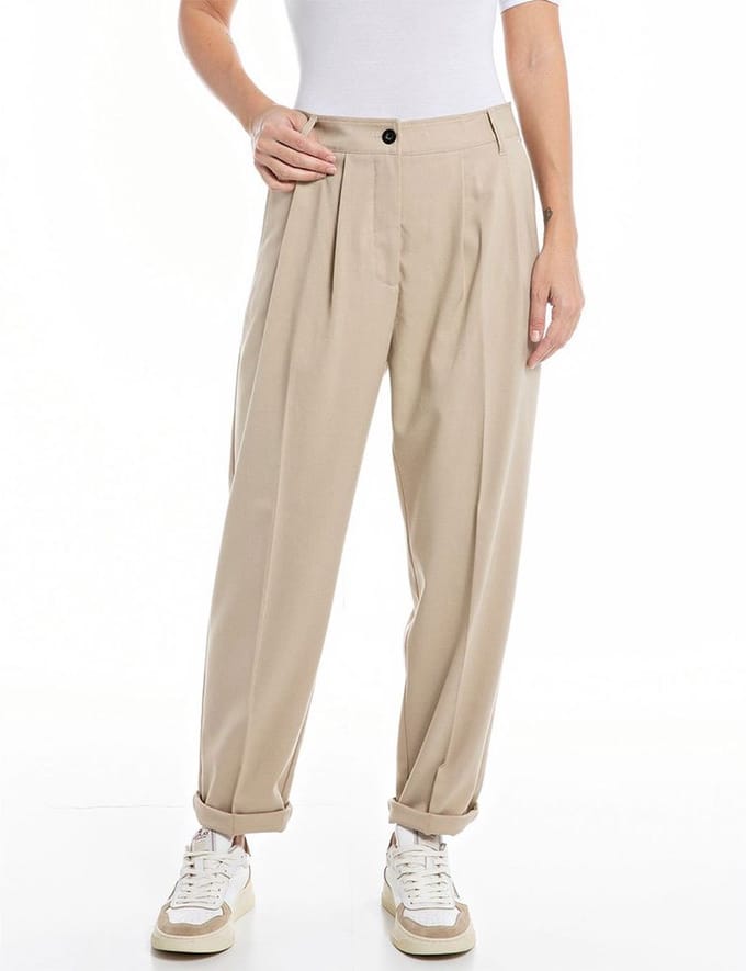 Replay W8065a.000.84489 Broek Beige 30 Vrouw