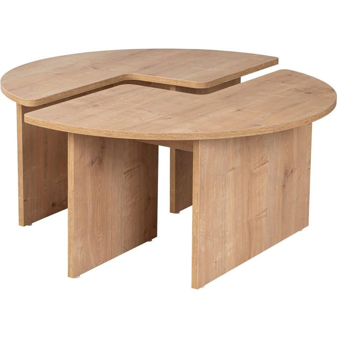 Houten salontafel "Moira" 90 x 90 x 41 cm - Eik