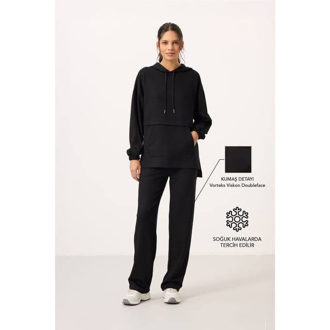 Oversized Hoody en Brede Pantalon Set