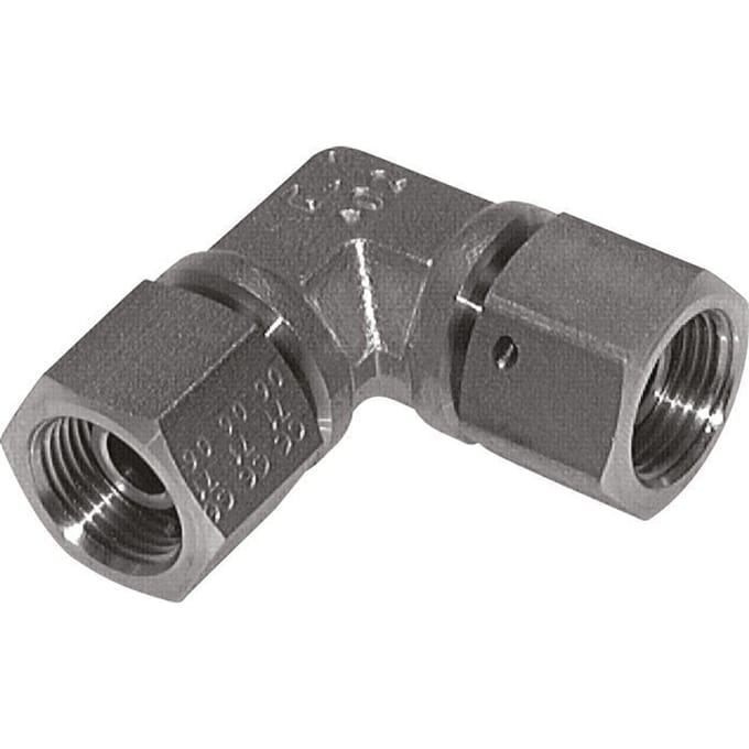 90° L-Koppeling G2'' Binnendraad Hoge Druk RVS 60° Conus 75bar Hydrauliek - F2F4P