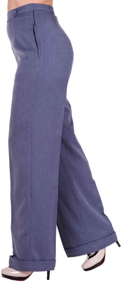 Dancing Days - PARTY ON Wijde broek - XS - Blauw