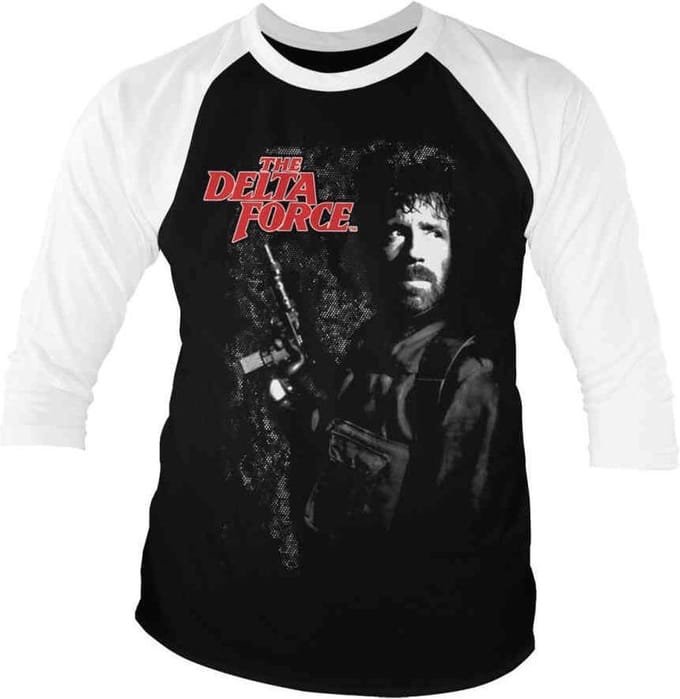 The Delta Force Raglan top -S- The Delta Force Zwart/Wit
