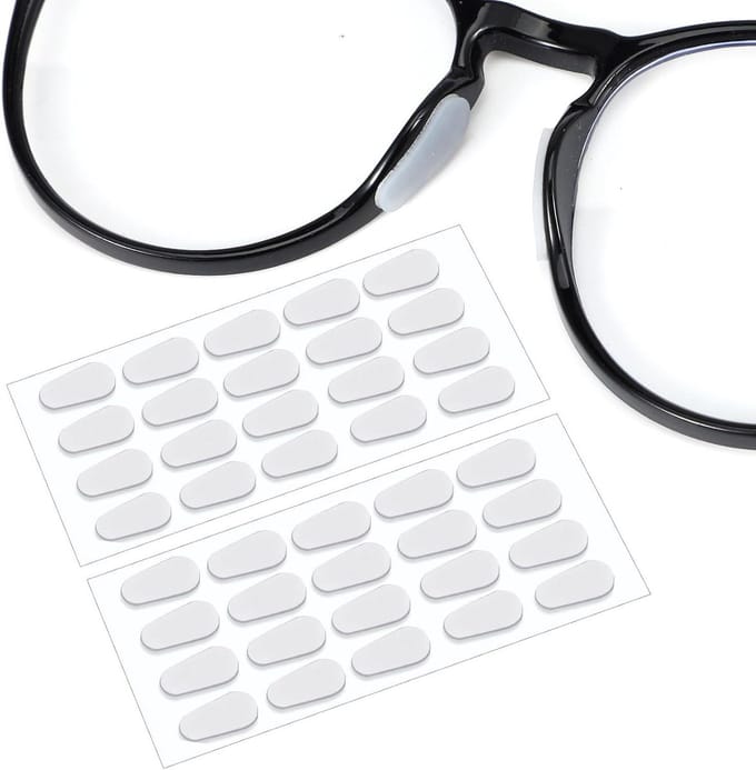 Siliconen Neuspads - Bril Pads - Voorkomen Wegglijden - Zelfklevend - 1 mm dik - Transparant