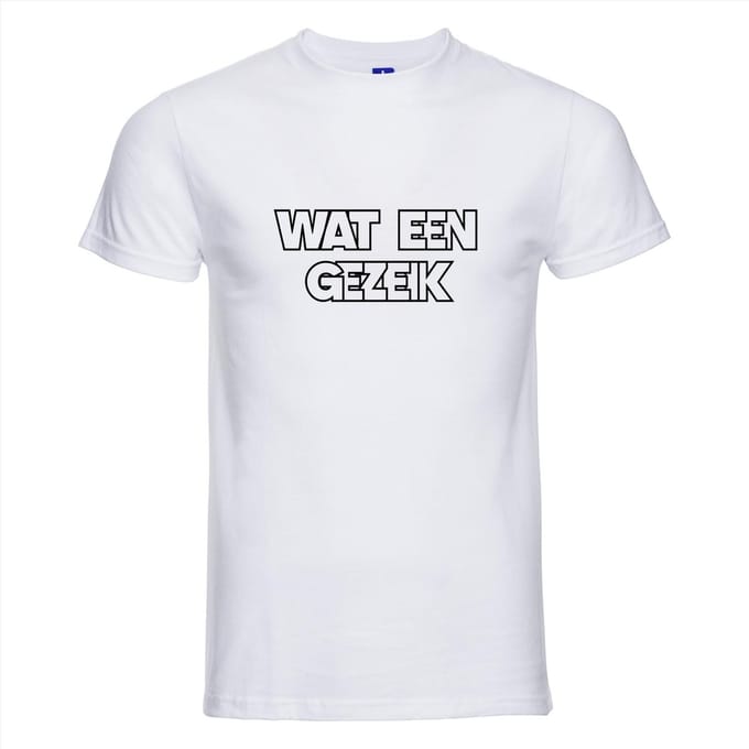 Wat een gezeik T-shirt - 100% Katoen - Maat S - Classic Fit - Wit