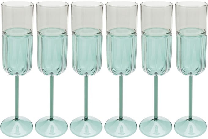 Champagneglazen Duetto (6/set) Kare Design