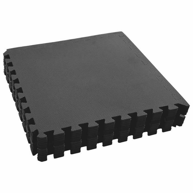 vidaXL - Zwemgrondmat - 12 - st - Zwart - 4,32 - ㎡ - EVA - Schuim