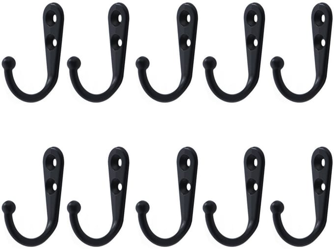 Wandhaken met schroeven 10-pack