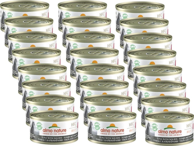 Almo Nature - Tonijn en Pijlinktvis - Kattenvoer - 24 x 70 g