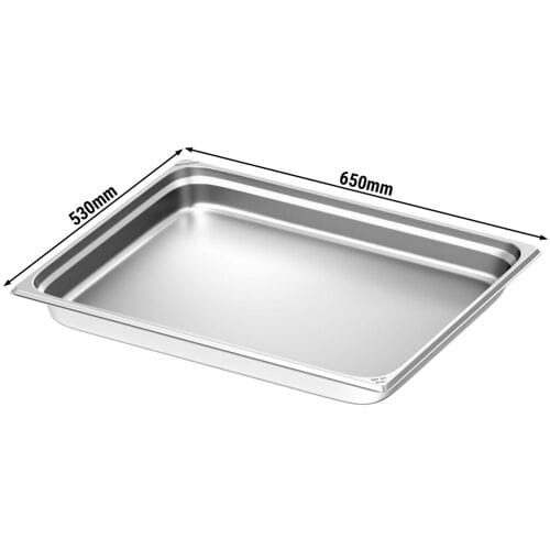 GGM Gastro (6 Stück) Edelstahl-Behälter GN 2/1 - Höhe: 65mm