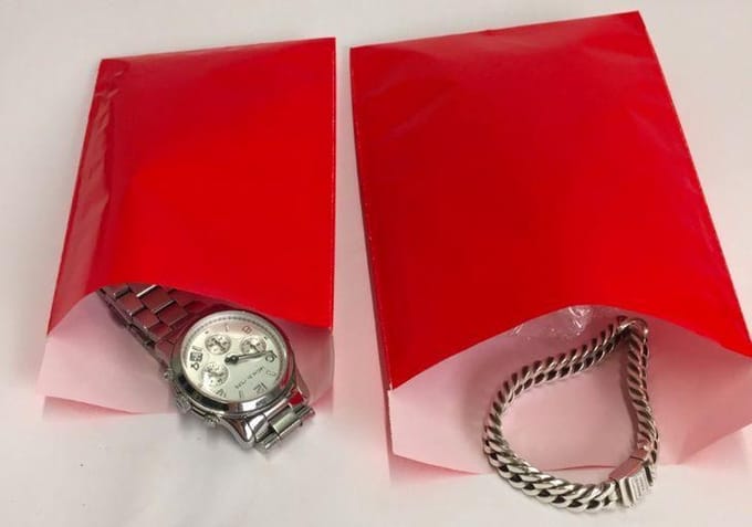 20 Rode Cadeauzakjes - 7x13cm -