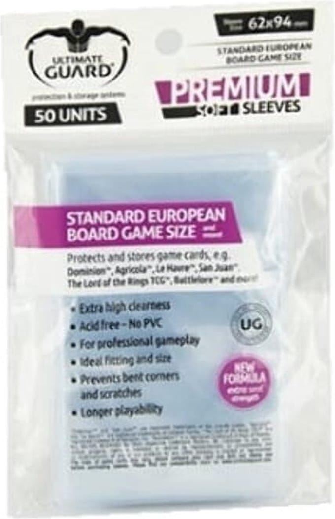 Ultimate Guard Board Game Sleeves (50) - Standard European